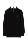 Polo Ralph Lauren Embroidered-logo Polo Shirt In 黑色