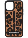 Dolce & Gabbana Leopard-print Iphone 12 Pro Max Case In Brown
