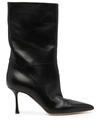 FRANCESCO RUSSO POINTED LEATHER BOOTS