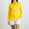 Ralph Lauren Shirt In Linen Relaxed Fit In Yellow