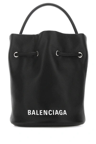 Balenciaga Everyday Xs Drawstring Bucket Bag In Black