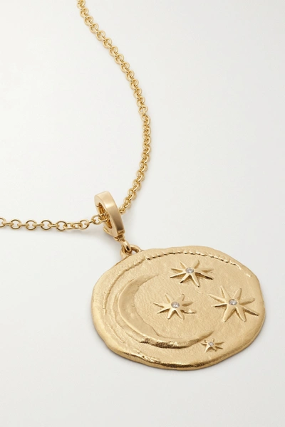 Azlee Cosmic 18-karat Gold Diamond Necklace