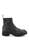 GUIDI GUIDI FRONT ZIP LEATHER ANKLE BOOTS