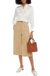 Maje Button-up Silk Shirt In White