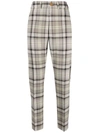 VIVIENNE WESTWOOD CHECK PRINT CROPPED TROUSERS