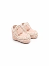 Mou Shearling-lined Ankle Boots In Pink