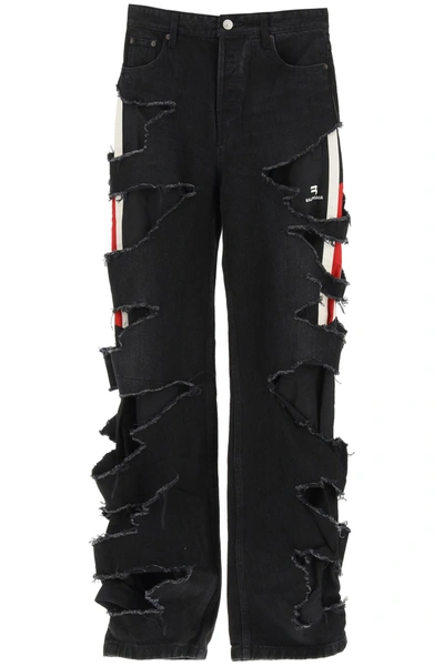 Balenciaga Destroyed Jeans In Black