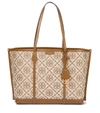 Tory Burch Perry T Monogram Jacquard Bag In 米色