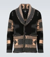 Alanui Icon Cashmere-blend Jacquard Cardigan In Embassy Black