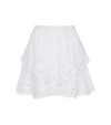 Isabel Marant Étoile Enali Tiered Lace-trimmed Linen Mini Skirt In White