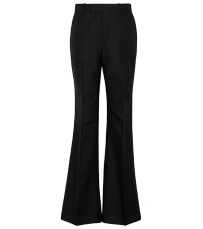 Gucci Wool And Mohair Flared Pants In Black