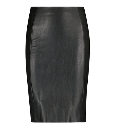 WOLFORD JENNA FAUX LEATHER MIDI SKIRT,P00584629