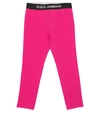 Dolce & Gabbana Cyclamen Leggings In Pink