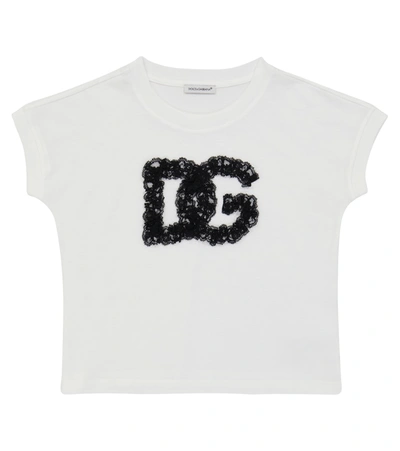 Dolce & Gabbana Babies' 棉质短袖t恤 In White