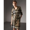 BURBERRY Check Cotton Shirt Dress,40223651