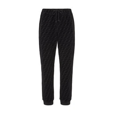 Fendi Flocked Pocket Joggers In Black