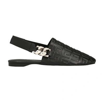 Givenchy Black G Chain Slingback Mules