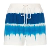 Alberta Ferretti Tie-dye Track Shorts In Blu