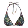 Vilebrequin Evening Birds Triangle Bikini Top In Noir