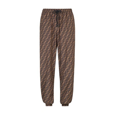 Fendi Trousers In Marron