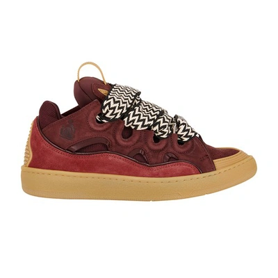 Lanvin Curb Sneakers In Burgundy
