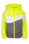 Nike Kids' Swoosh Windrunner Water Resistant Hooded Jacket In Y4vlemon V