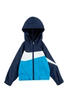 Nike Kids' Swoosh Windrunner Water Resistant Hooded Jacket In Caribbean
