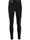 MONCLER LOGO-WAISTBAND HIGH-WAISTED LEGGINGS