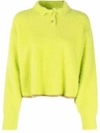 Jacquemus Polo Neve Kiwi Green Sweater In Gelb