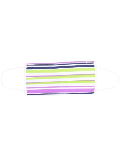 Fedeli Lilac Mask With Multicolored Stripes In Violetto Ric. Bianco