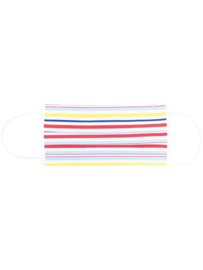 Fedeli Multicolored Striped Face Mask In Rosso/bianco/blu