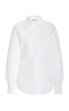 PACO RABANNE WOMEN'S LACE-DETAILED COTTON POPLIN SHIRT