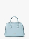 Kate Spade Knott Medium Leather Satchel In Teacup Blue