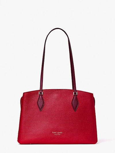Kate Spade Zeezee Large Work Tote In Red Currant Multi | ModeSens