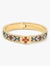 KATE SPADE HERITAGE SPADE FLOWER HINGED BANGLE,ONE SIZE