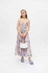 knee length dresses for ladies Blythe Floral Plisse Midi Dress