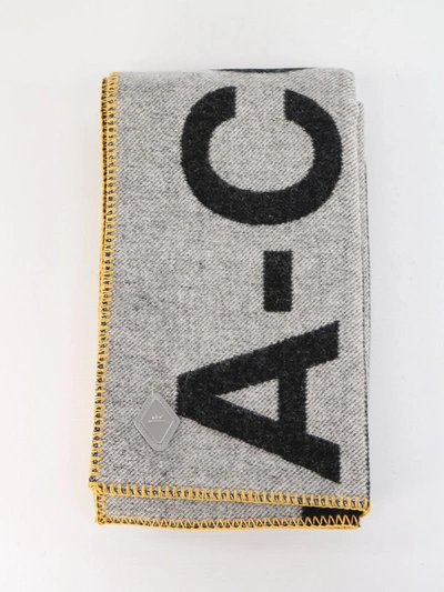 A-cold-wall* Contrasting Logo-print Scarf In Grey