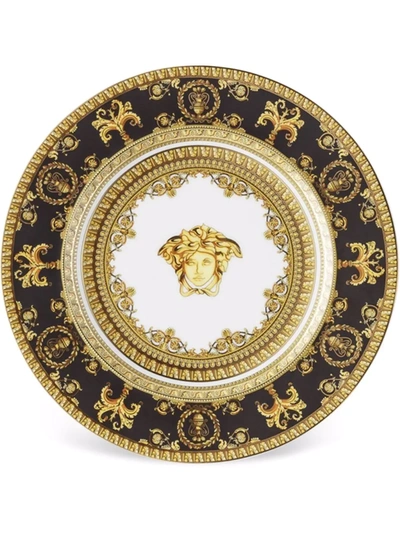 Versace Baroque Nero 餐盘（18厘米） In Weiss