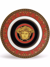Versace Red Medusa Porcelain Dinner Plate In Schwarz