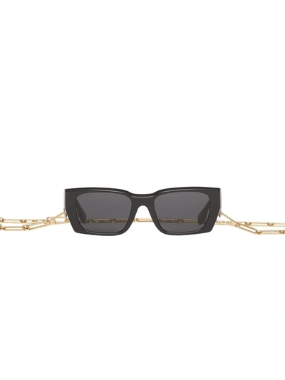 Burberry B Motif Rectangular-frame Sunglasses In Schwarz