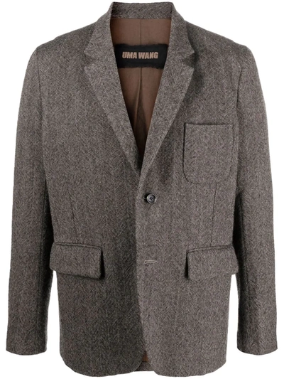 Uma Wang Tailored Wool Blazer In Grau