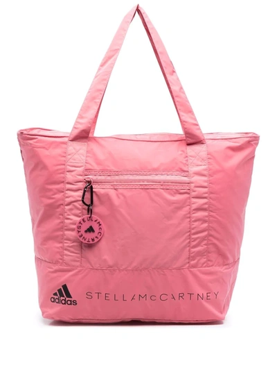 Adidas By Stella Mccartney Logo-print Tote Bag In Rosa