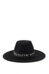 Maison Michel Virginie Logo-tape Fedora Hat In Black