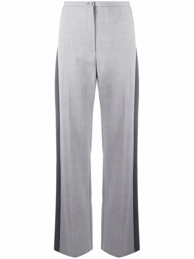 Patrizia Pepe Side-stripe Suit Trousers In Grau