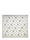 Alexander Mcqueen Classic Silk Chiffon Skull Scarf In Bianco