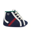 Gucci Blue Tennis 1977 Baby Trainers In Bianco