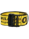 OFF-WHITE OFF-WHITE INDUSTRIAL YELLOW AND BLACK LUGGAGE BELT,OMTR010S21FAB001 1810