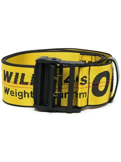 Off-white Classic Industr Belts In Yellow Synthetic Fibers