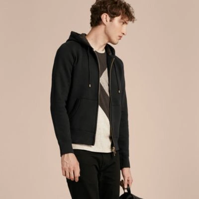 Burberry hooded cotton sales jersey top