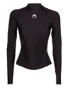 Marine Serre Black Training Second Skin Long Sleeve T-shirt In 00